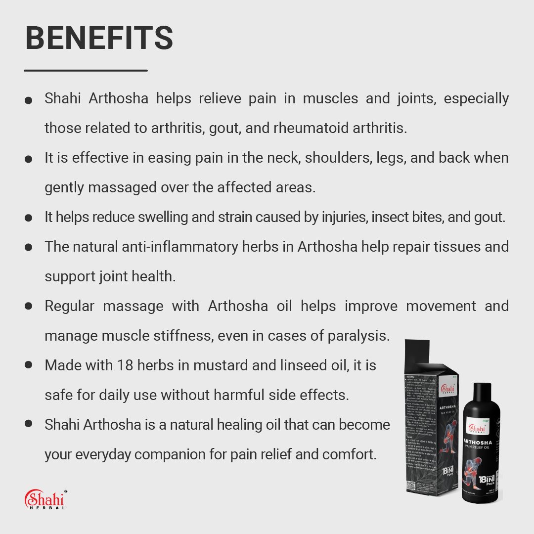 Arthosha Pain Relief Oil (100 ml) - Image 3